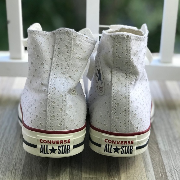 NWT Converse Ctas HI White Stars 🌟 W AUTHENTIC - Picture 5 of 7